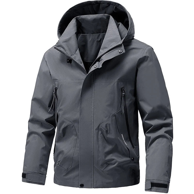 Herren Atmungsaktive Softshell Outdoorjacke mit winddichter Membran, verstellbarer Kapuze und Reißverschlusstaschen Nord Taschen