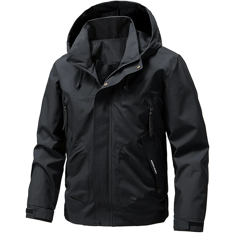 Herren Atmungsaktive Softshell Outdoorjacke mit winddichter Membran, verstellbarer Kapuze und Reißverschlusstaschen Nord Taschen