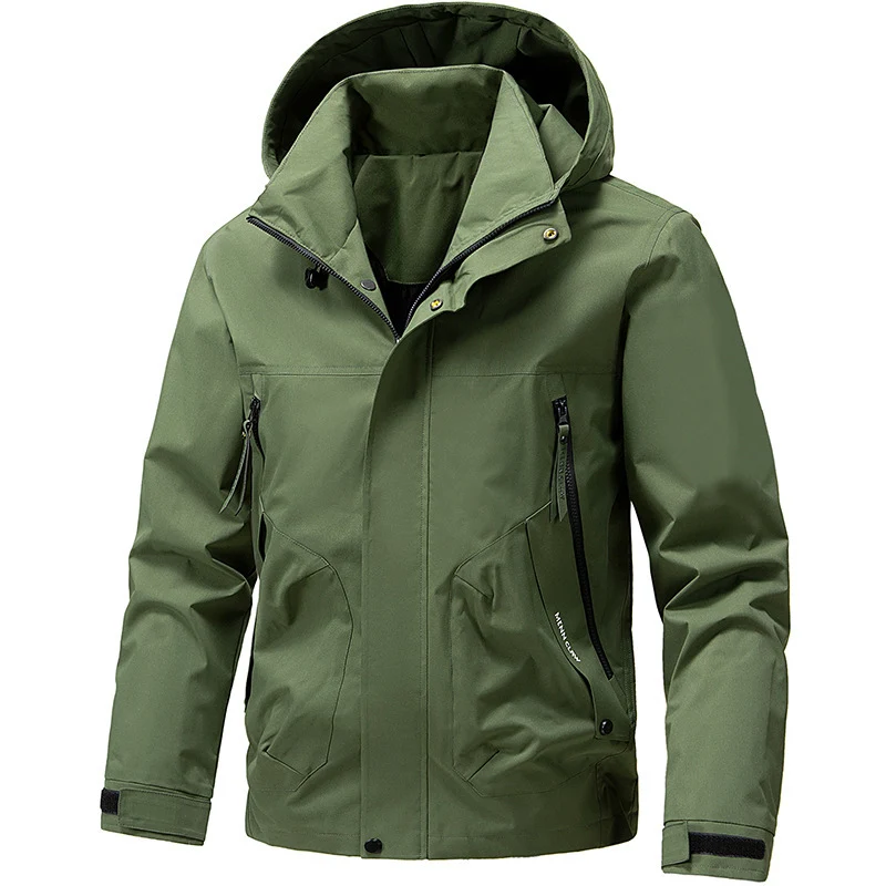 Herren Atmungsaktive Softshell Outdoorjacke mit winddichter Membran, verstellbarer Kapuze und Reißverschlusstaschen Nord Taschen