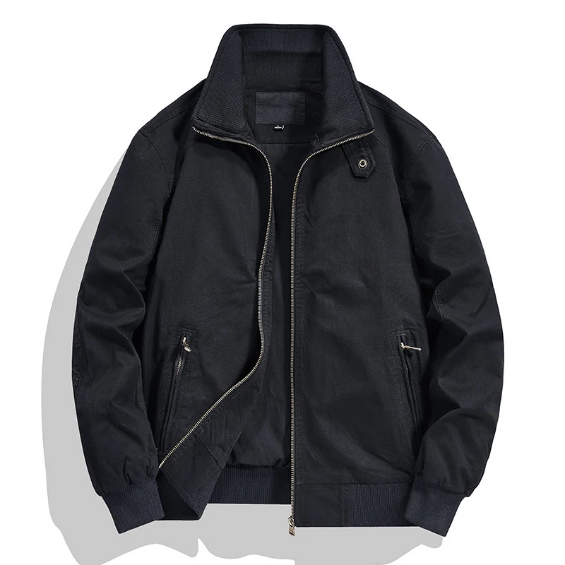 Herren Baumwoll-Canvas-Blouson mit Rippbündchen und Stehkragen Nord Taschen