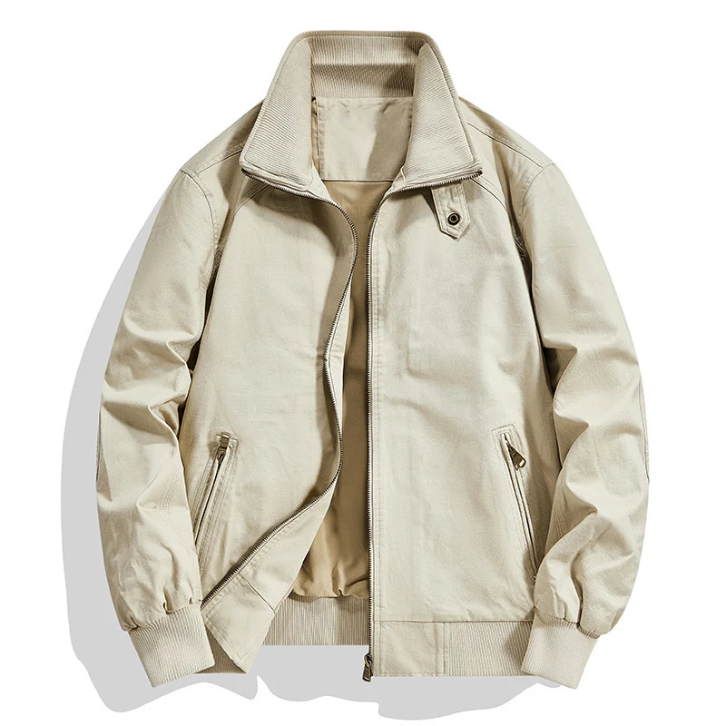 Herren Baumwoll-Canvas-Blouson mit Rippbündchen und Stehkragen Nord Taschen