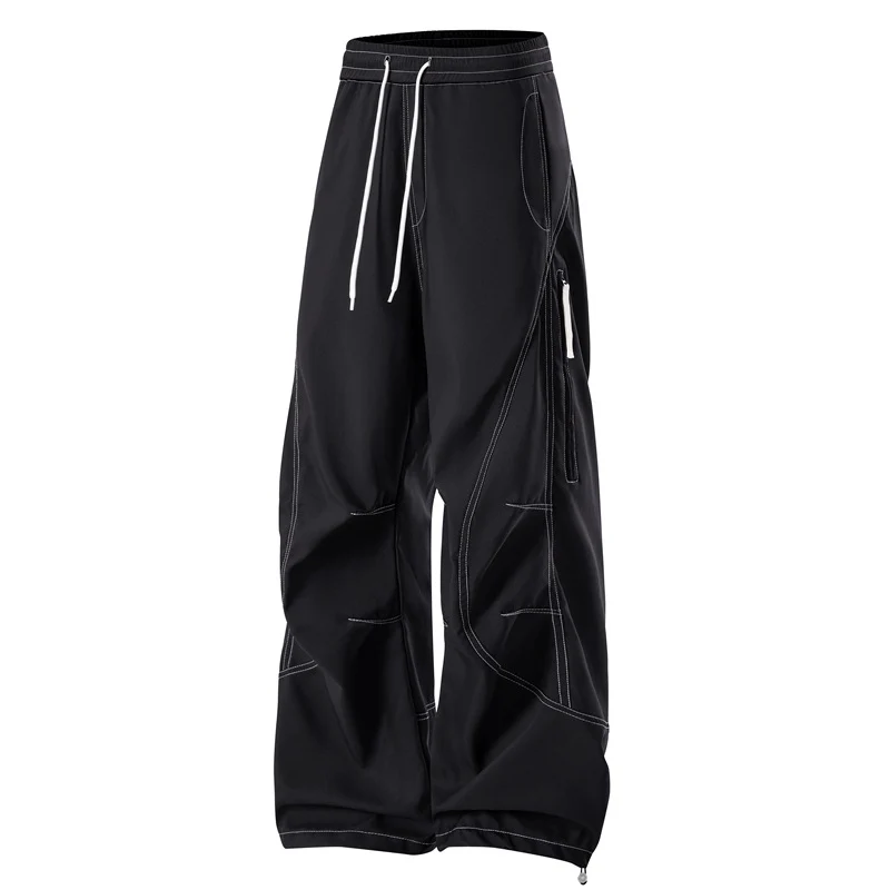 Herren Baggy Cargohose mit Elastikbund, Multifunktionstaschen und verstellbarem Saum Nord Taschen