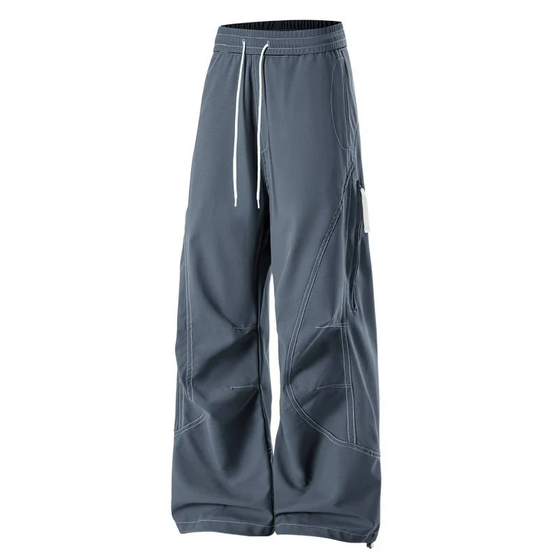 Herren Baggy Cargohose mit Elastikbund, Multifunktionstaschen und verstellbarem Saum Nord Taschen