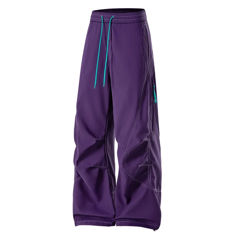 Herren Baggy Cargohose mit Elastikbund, Multifunktionstaschen und verstellbarem Saum Nord Taschen