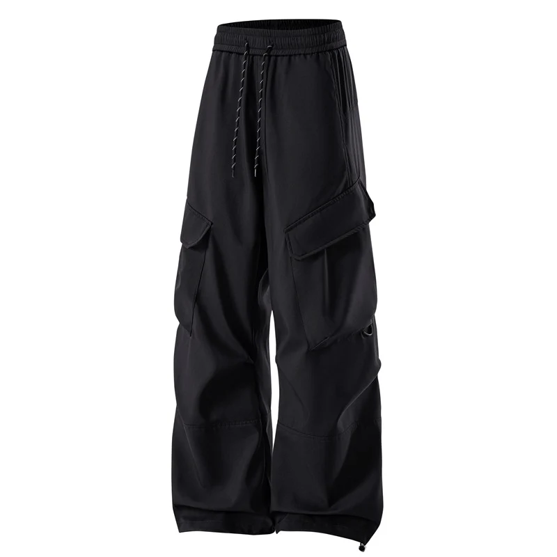 Herren Baggy Cargohose mit Elastikbund, Multifunktionstaschen und verstellbarem Saum Nord Taschen