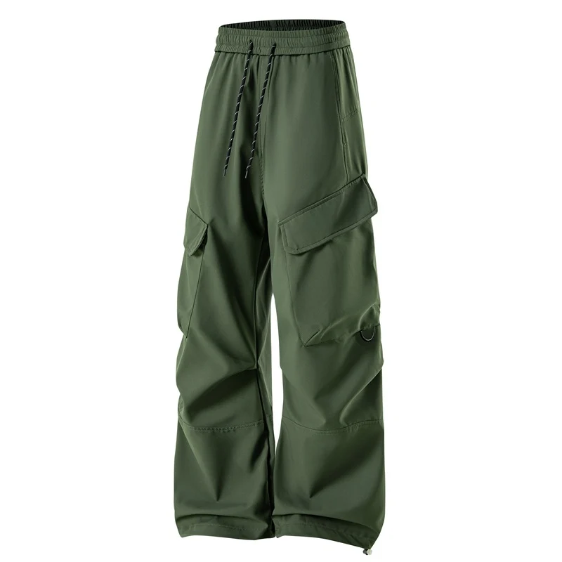 Herren Baggy Cargohose mit Elastikbund, Multifunktionstaschen und verstellbarem Saum Nord Taschen