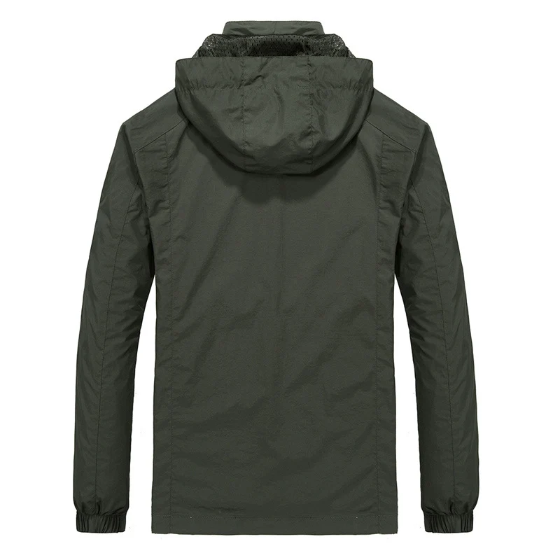 Herren Atmungsaktive Softshell-Hybridjacke mit Kapuze, Mikro-Fleecefutter und Reißverschluss-Brusttasche Nord Taschen