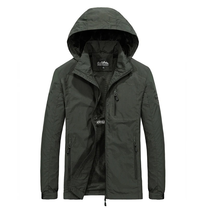 Herren Atmungsaktive Softshell-Hybridjacke mit Kapuze, Mikro-Fleecefutter und Reißverschluss-Brusttasche Nord Taschen