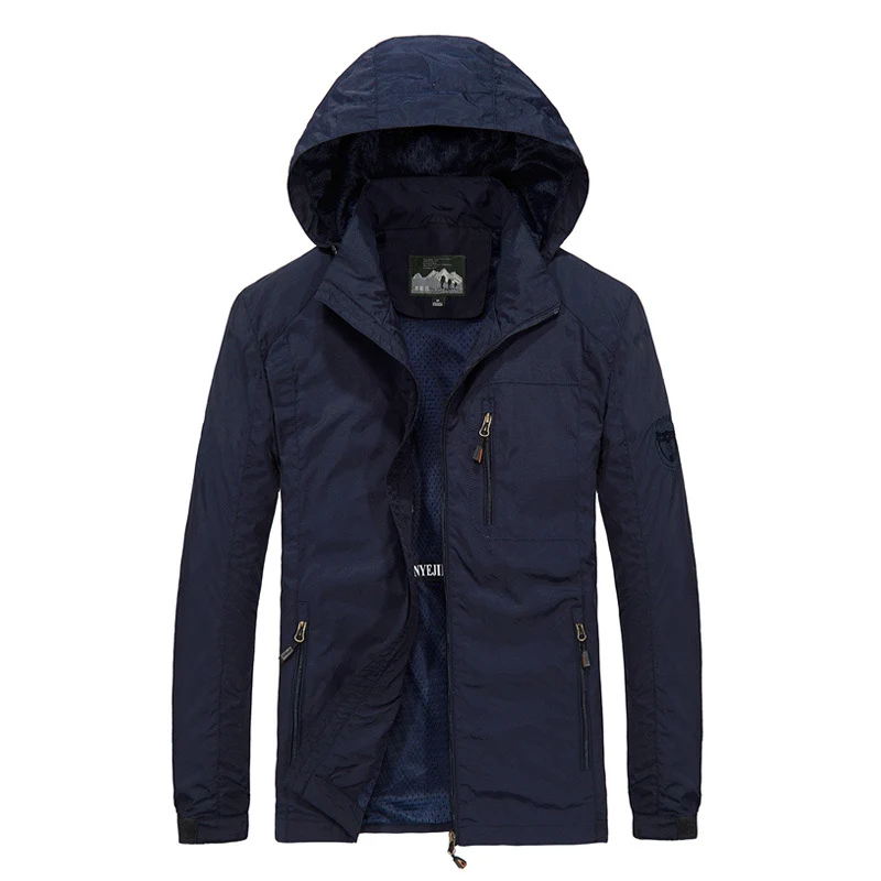 Herren Atmungsaktive Softshell-Hybridjacke mit Kapuze, Mikro-Fleecefutter und Reißverschluss-Brusttasche Nord Taschen