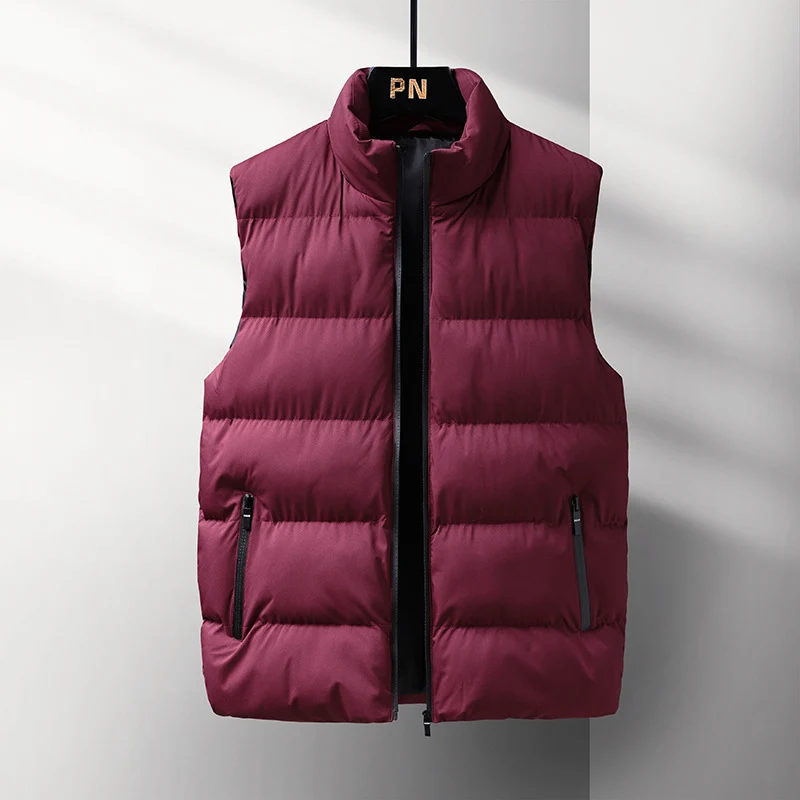 Herren Ärmellose Thermo‑Steppweste mit Stehkragen, winddichter Shell und Reißverschlusstaschen Nord Taschen