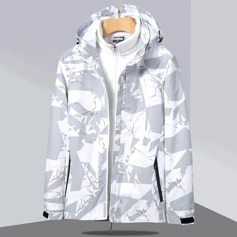 Damen zweilagige Softshelljacke mit abnehmbarer Fleece-Innenjacke und Kapuze Nord Taschen