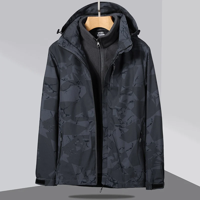 Damen zweilagige Softshelljacke mit abnehmbarer Fleece-Innenjacke und Kapuze Nord Taschen