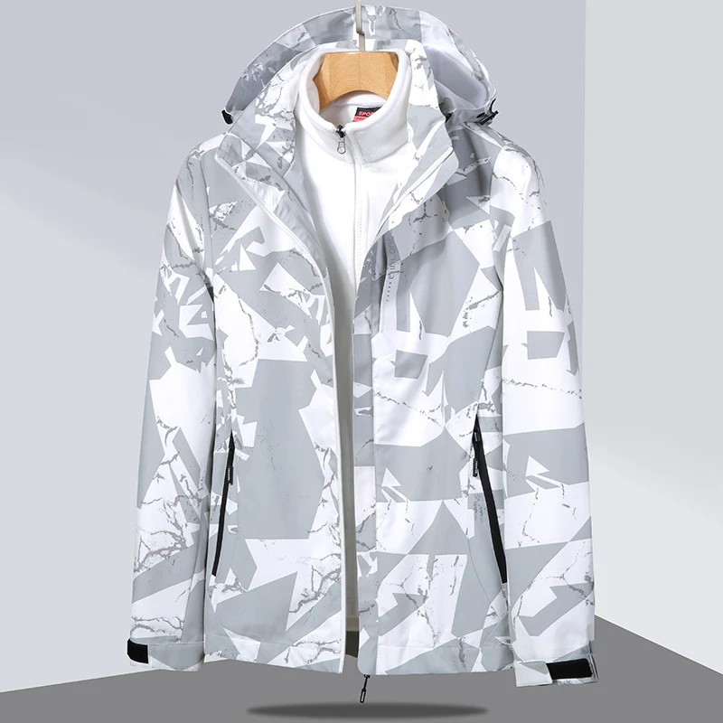 Damen zweilagige Softshelljacke mit abnehmbarer Fleece-Innenjacke und Kapuze Nord Taschen