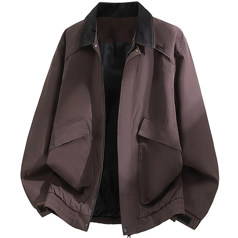 Herren Oversized Utility-Blouson mit Cordkragen, Pattentaschen und elastischem Saum Nord Taschen