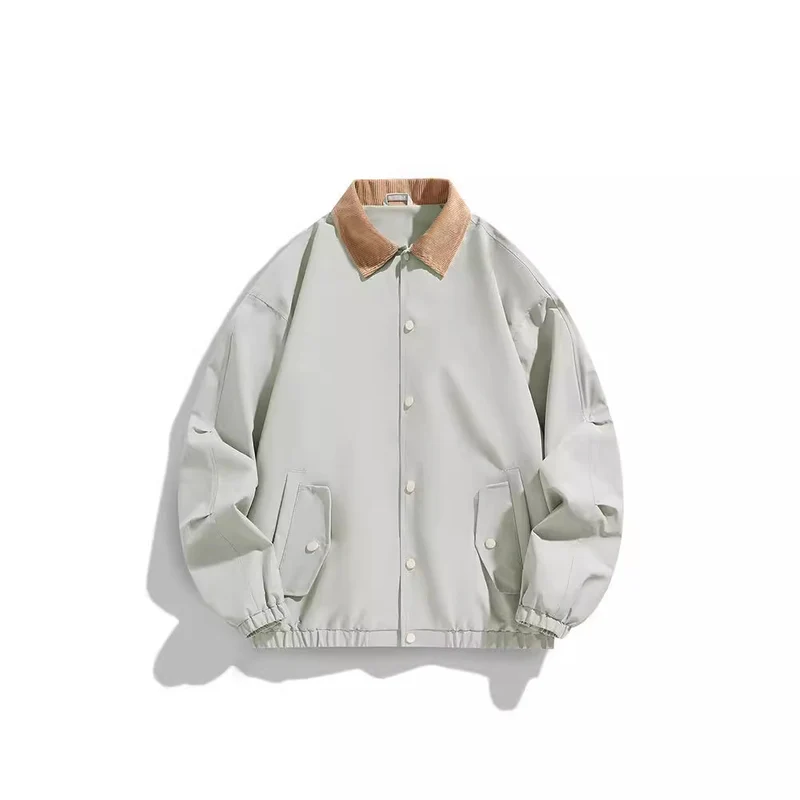 Herren Oversized Blouson mit Cordkragen, Druckknopfverschluss und Pattentaschen Nord Taschen