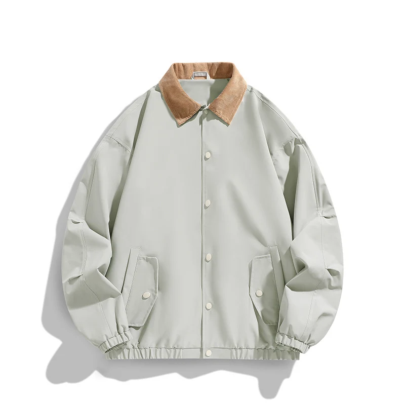 Herren Oversized Blouson mit Cordkragen, Druckknopfverschluss und Pattentaschen Nord Taschen