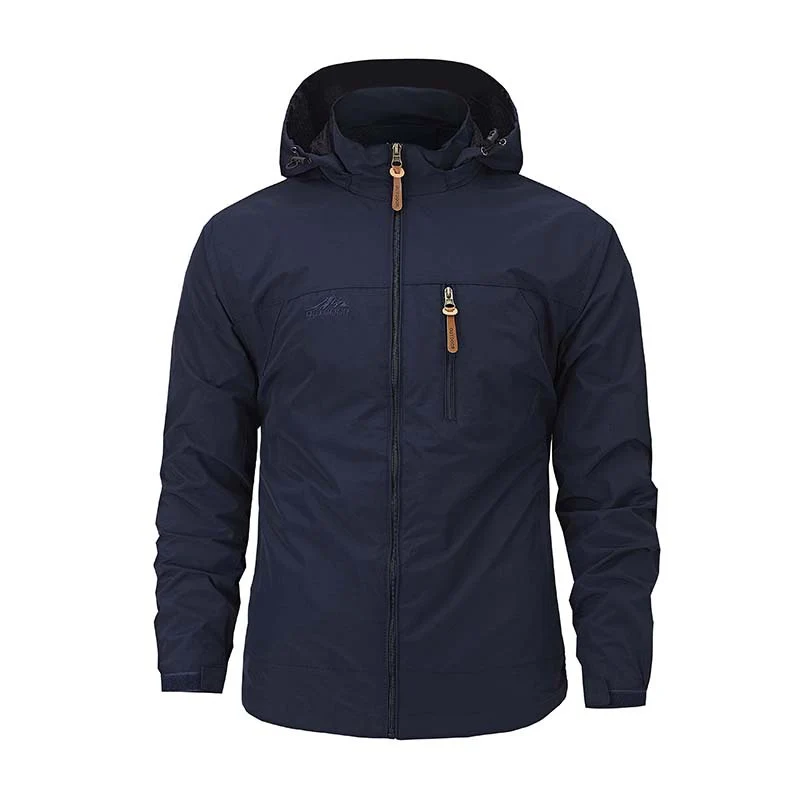 Herren Multifunktionale Softshell-Outdoorjacke mit Kapuze, Brustreißverschluss und atmungsaktivem Futter Nord Taschen