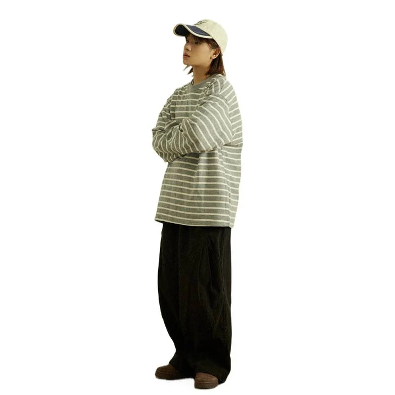 Herren Weite Baggy-Cargo-Hose mit Faltendetails und elastischem Bund Nord Taschen