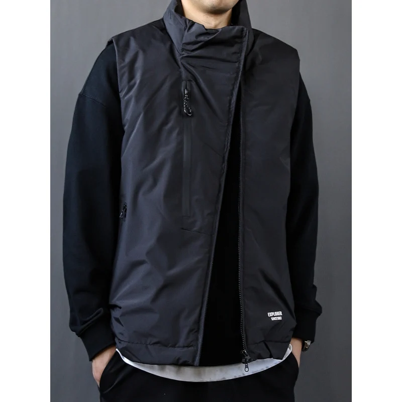 Herren Wattierte Outdoor-Steppweste mit hohem Stehkragen Nord Taschen