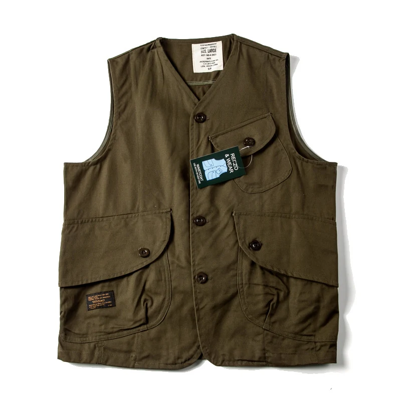 Herren Utility‑Weste mit mehreren Pattentaschen aus robustem Canvas Nord Taschen