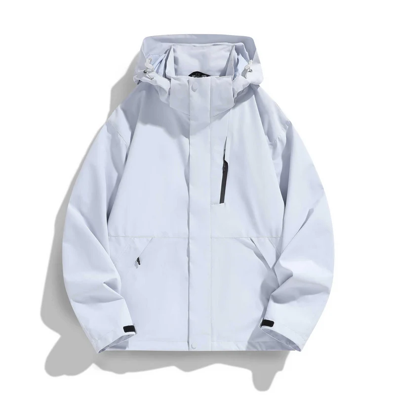 Damen Wasserabweisende Kapuzen‑Übergangsjacke mit verstellbarer Kapuze, verdeckter Frontblende und Multifunktionstaschen Nord Taschen