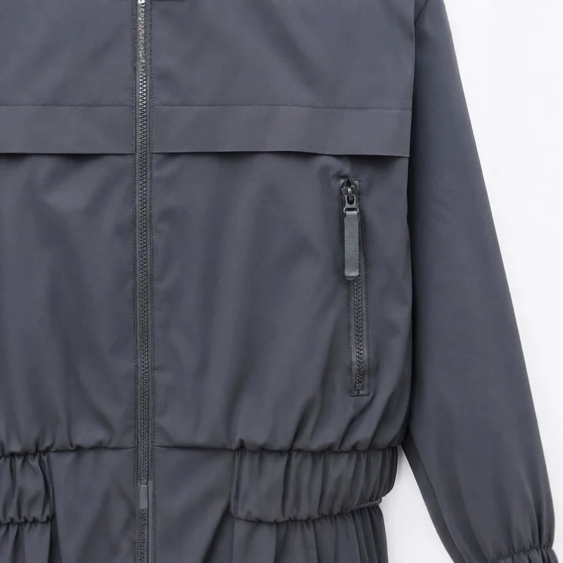 Damen Leichte Kapuzen‑Windjacke mit wasserabweisender Beschichtung, Reißverschluss und elastischem Saum Nord Taschen