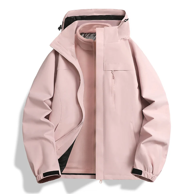 Herren Zwei-in-eins Softshell-Hybridjacke mit abnehmbarer Fleece-Innenjacke und wasserabweisender Membran Nord Taschen