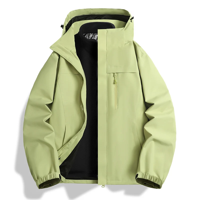 Herren Zwei-in-eins Softshell-Hybridjacke mit abnehmbarer Fleece-Innenjacke und wasserabweisender Membran Nord Taschen