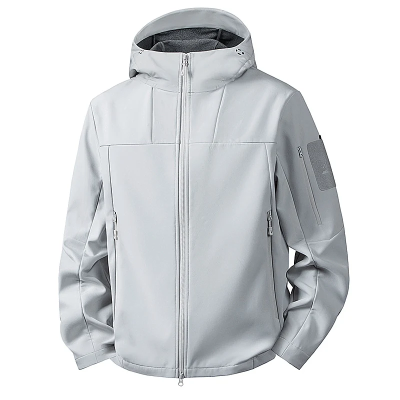 Herren wind- und wasserabweisende Softshelljacke mit Kapuze und taktischen Taschen Nord Taschen