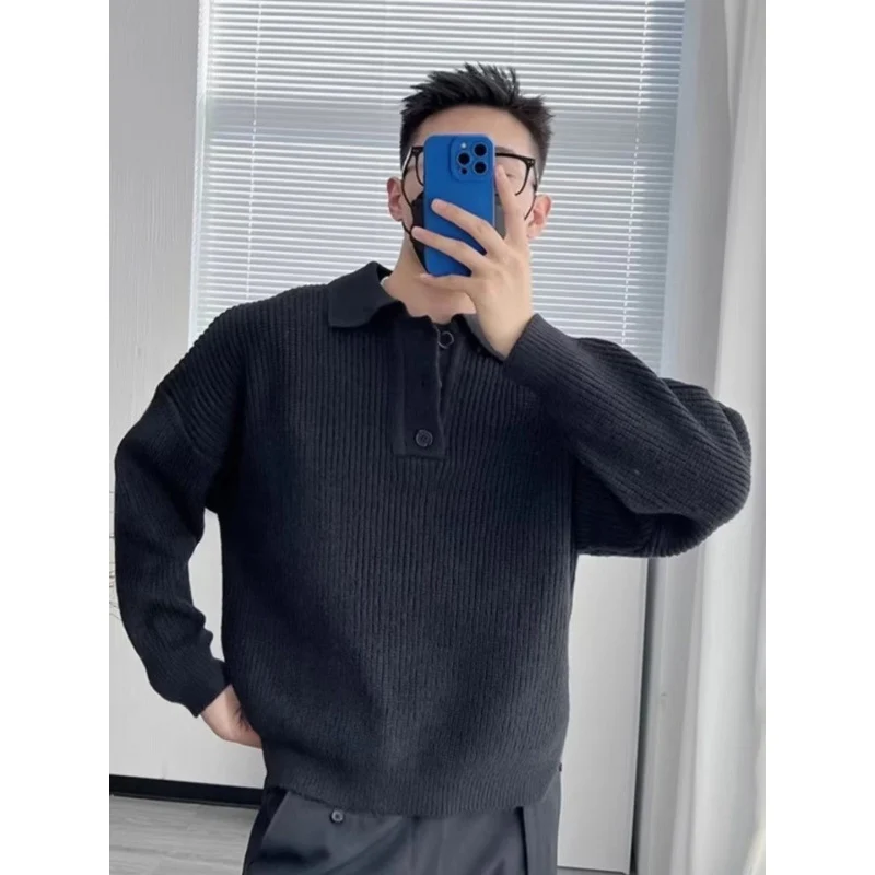 Herren Feinstrick-Polo-Pullover mit Halbschlupf‑Knopfleiste, Rippstruktur und Seitenschlitzen Nord Taschen