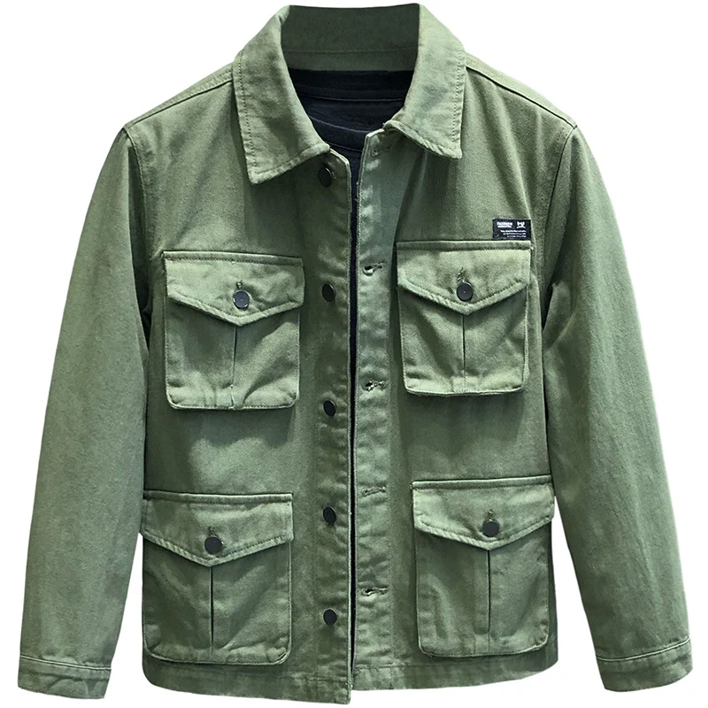 Herren Utility-Fieldjacke mit vier aufgesetzten Pattentaschen und klassischem Hemdkragen Nord Taschen