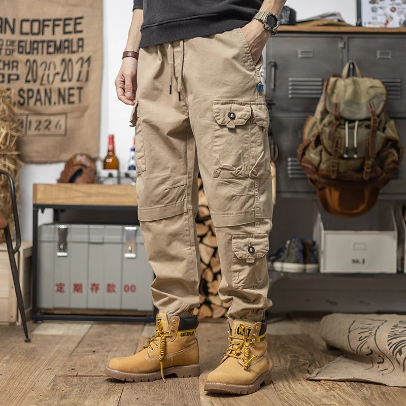 Herren Utility-Cargohose mit Kordelzug, elastischem Saum und Mehrfach-Taschen Nord Taschen