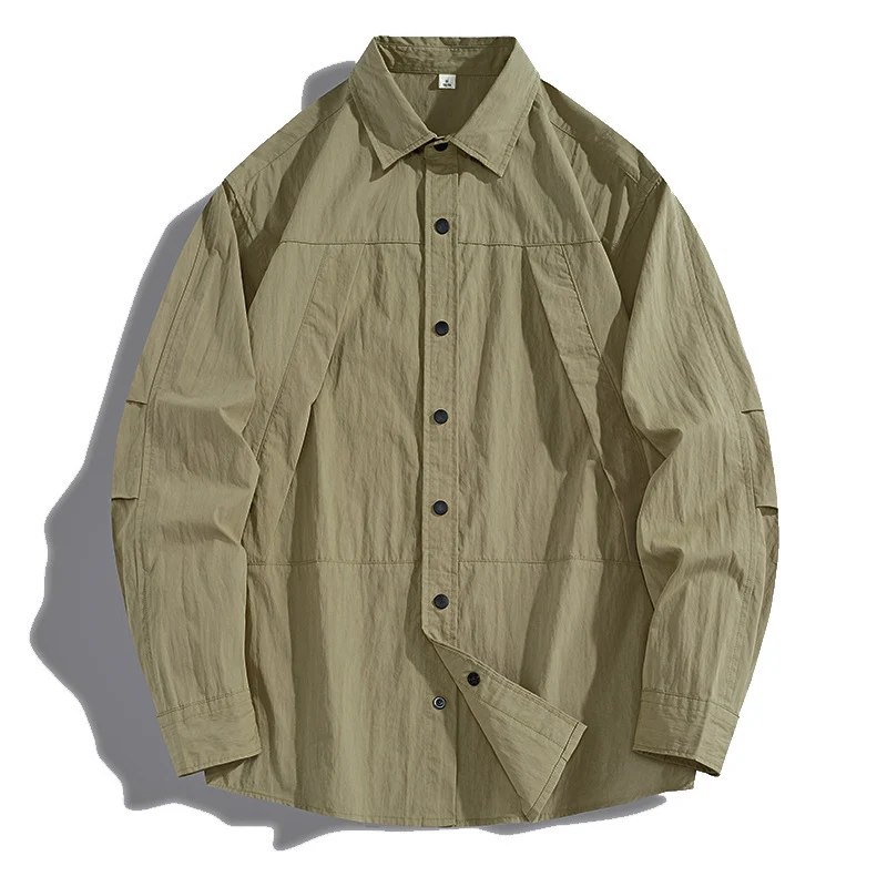 Herren Technisches Field-Overshirt im Utility-Look mit Druckknopfleiste und kastiger Passform Nord Taschen