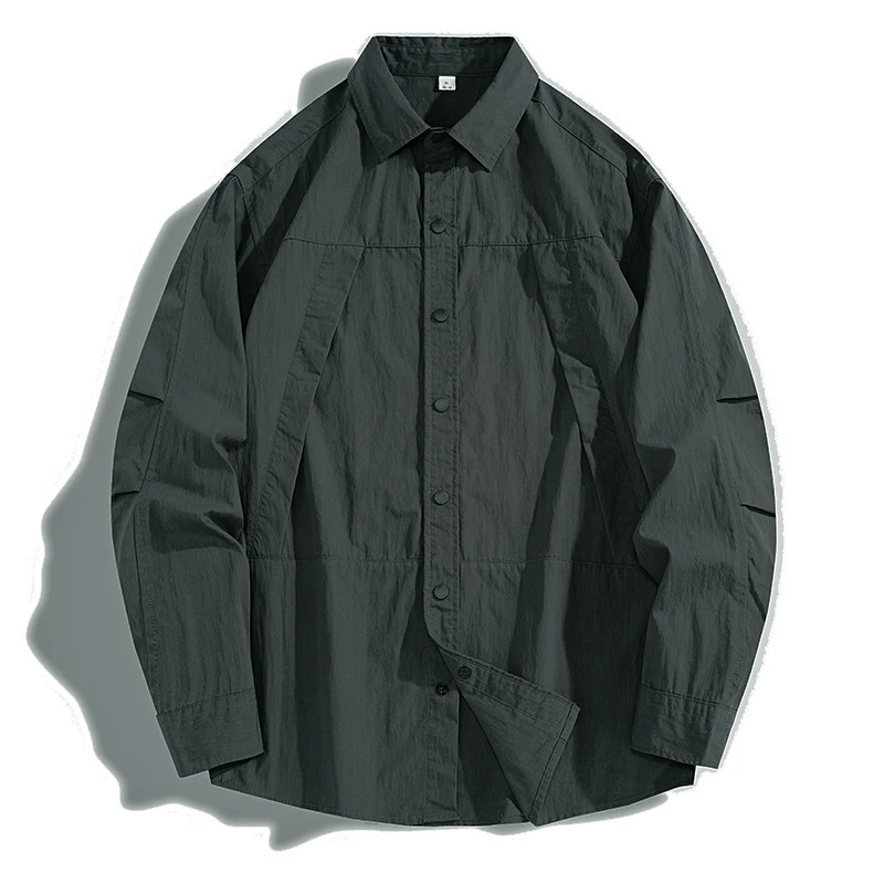 Herren Technisches Field-Overshirt im Utility-Look mit Druckknopfleiste und kastiger Passform Nord Taschen
