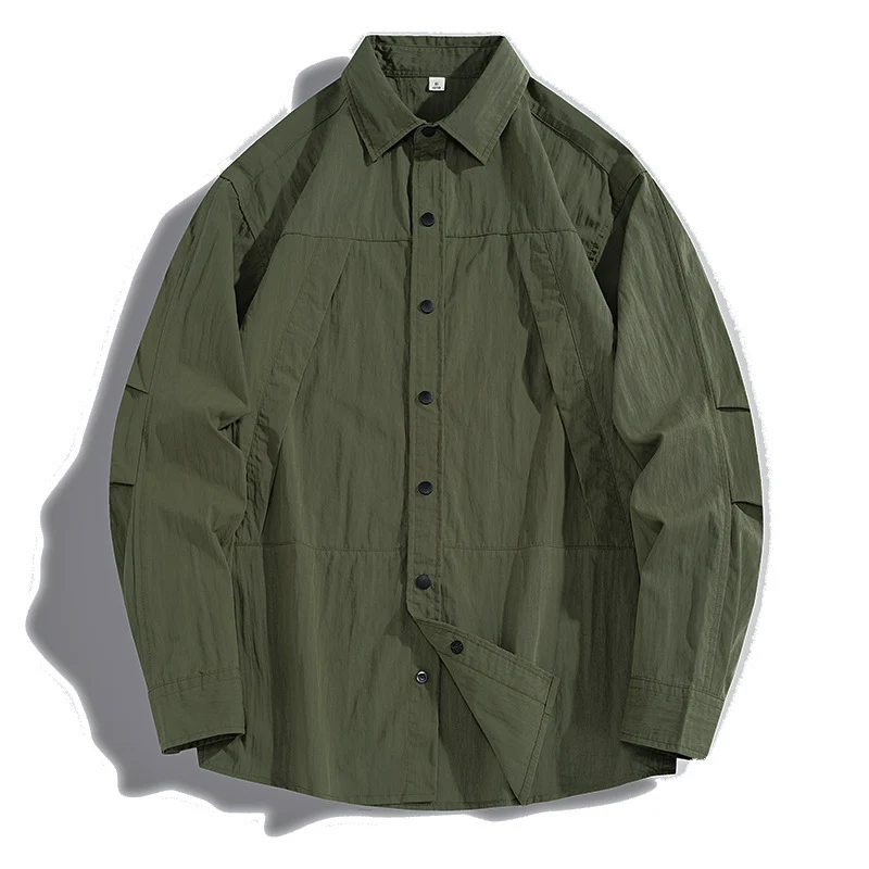 Herren Technisches Field-Overshirt im Utility-Look mit Druckknopfleiste und kastiger Passform Nord Taschen