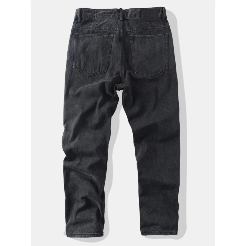 Herren Tapered Relaxed Denim-Jeans mit hoher Bundhöhe und cleaner Used-Optik Nord Taschen