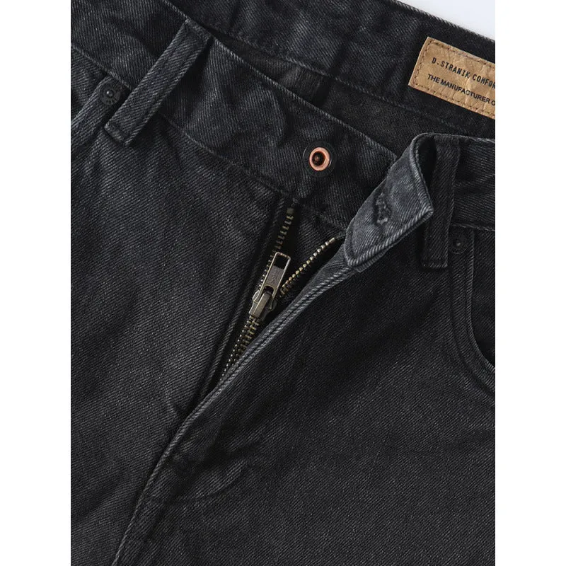 Herren Tapered Relaxed Denim-Jeans mit hoher Bundhöhe und cleaner Used-Optik Nord Taschen