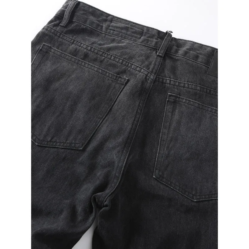 Herren Tapered Relaxed Denim-Jeans mit hoher Bundhöhe und cleaner Used-Optik Nord Taschen
