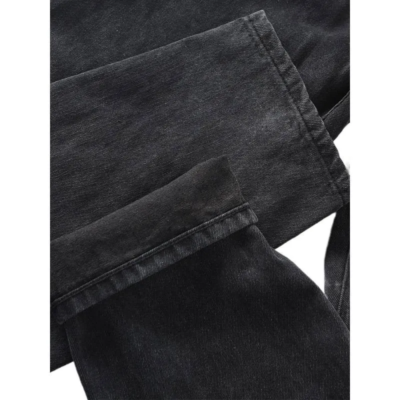 Herren Tapered Relaxed Denim-Jeans mit hoher Bundhöhe und cleaner Used-Optik Nord Taschen