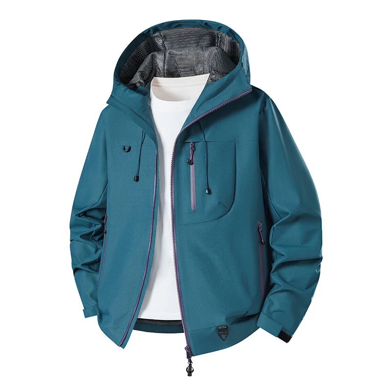 Herren Wasserabweisende technische Softshell-Jacke mit Kapuze, atmungsaktivem Mesh-Futter und Reißverschlusstaschen Nord Taschen