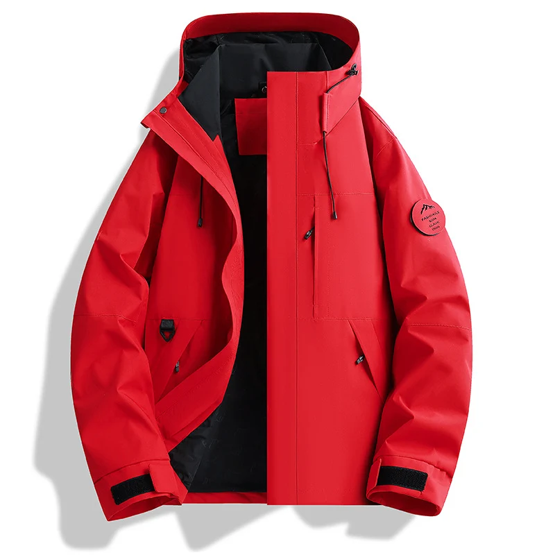 Herren Wasser- und Winddichte Softshell-Outdoorjacke mit verstellbarer Kapuze Nord Taschen