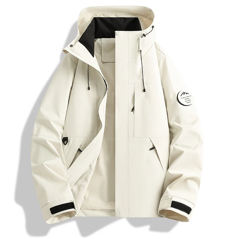 Herren Wasser- und Winddichte Softshell-Outdoorjacke mit verstellbarer Kapuze Nord Taschen