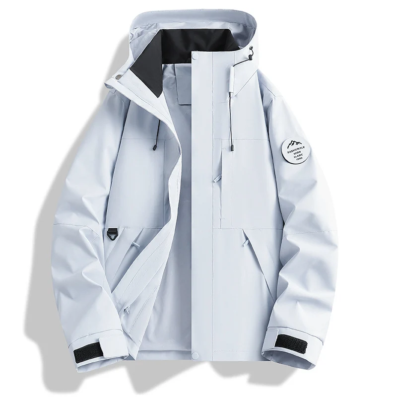 Herren Wasser- und Winddichte Softshell-Outdoorjacke mit verstellbarer Kapuze Nord Taschen