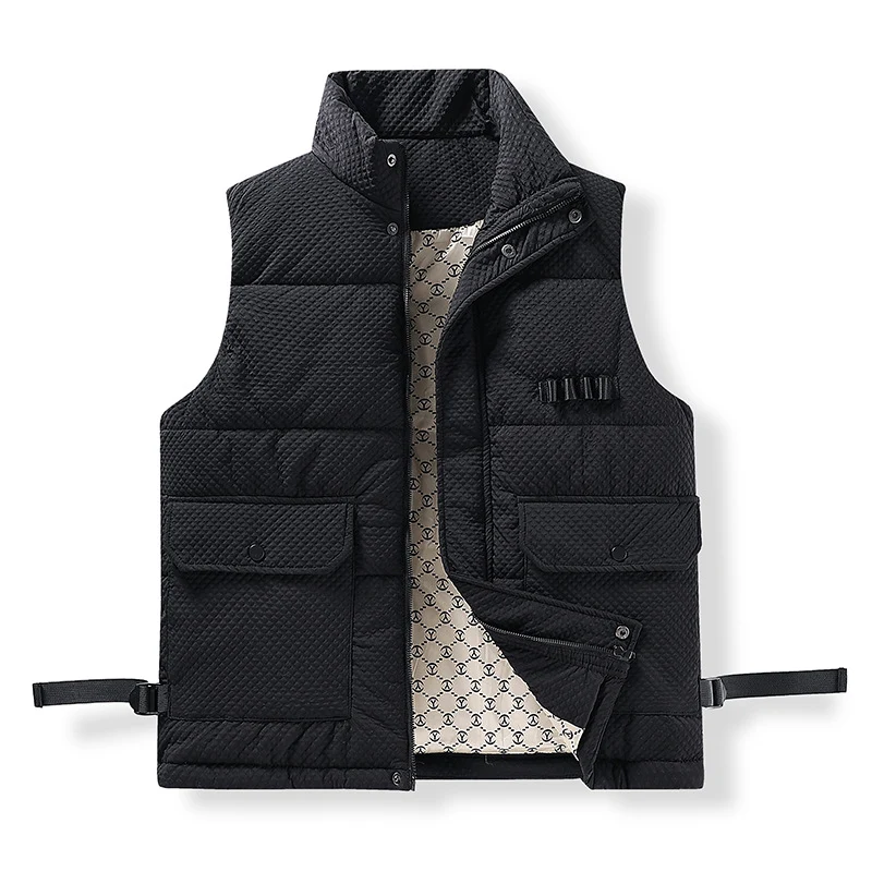 Herren Utility-Steppweste mit Thermofutter, Fronttaschen und verstellbaren Seitengurten Nord Taschen