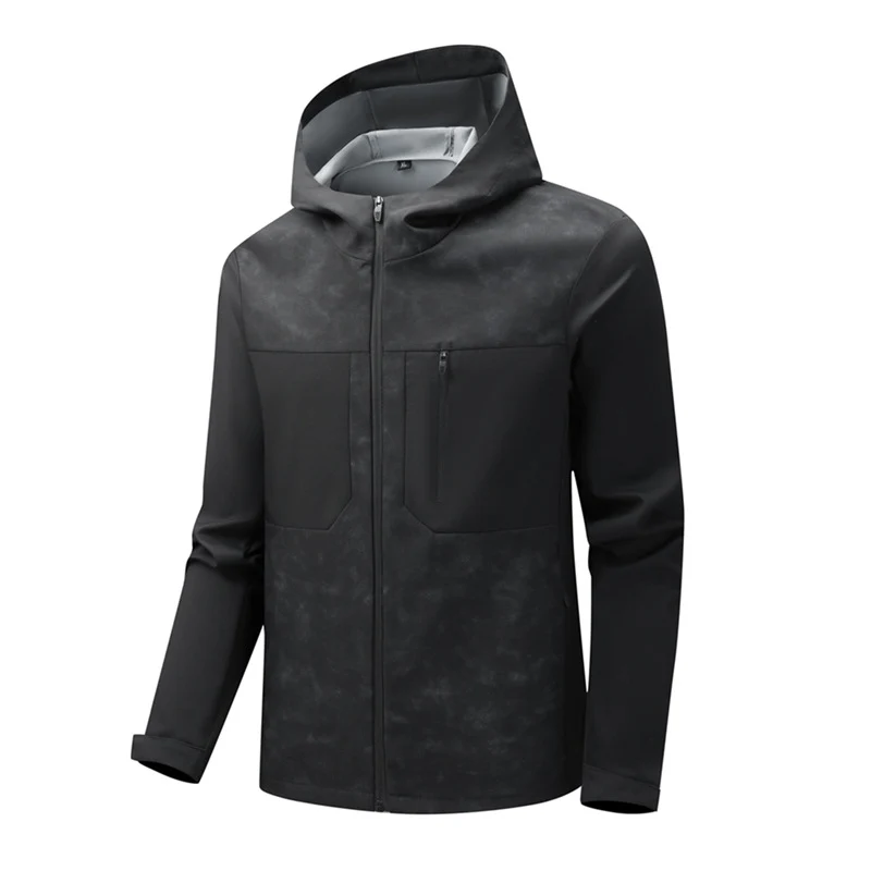 Herren Urbanes Softshell-Hybrid mit wasserabweisender Beschichtung, Kapuze und Brust-Reißverschluss Nord Taschen