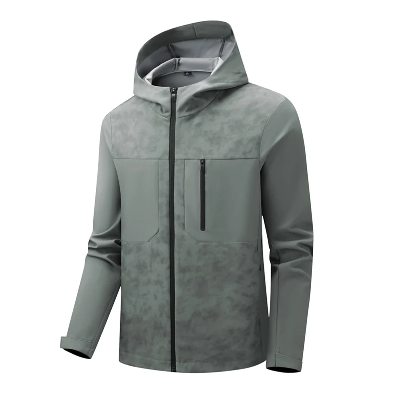 Herren Urbanes Softshell-Hybrid mit wasserabweisender Beschichtung, Kapuze und Brust-Reißverschluss Nord Taschen