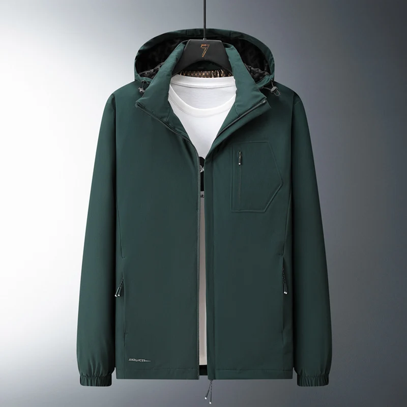 Herren Urban-minimalistische Softshell-Kapuzenjacke mit verdeckten Reißverschlüssen und elastischem Saum Nord Taschen