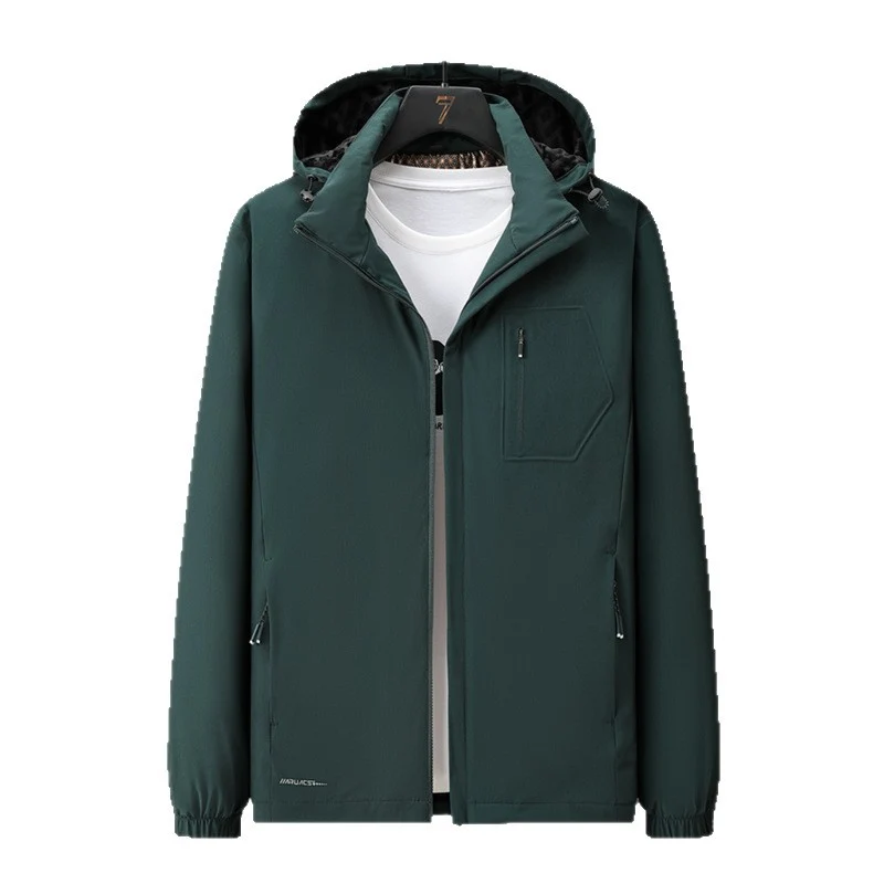Herren Urban-minimalistische Softshell-Kapuzenjacke mit verdeckten Reißverschlüssen und elastischem Saum Nord Taschen