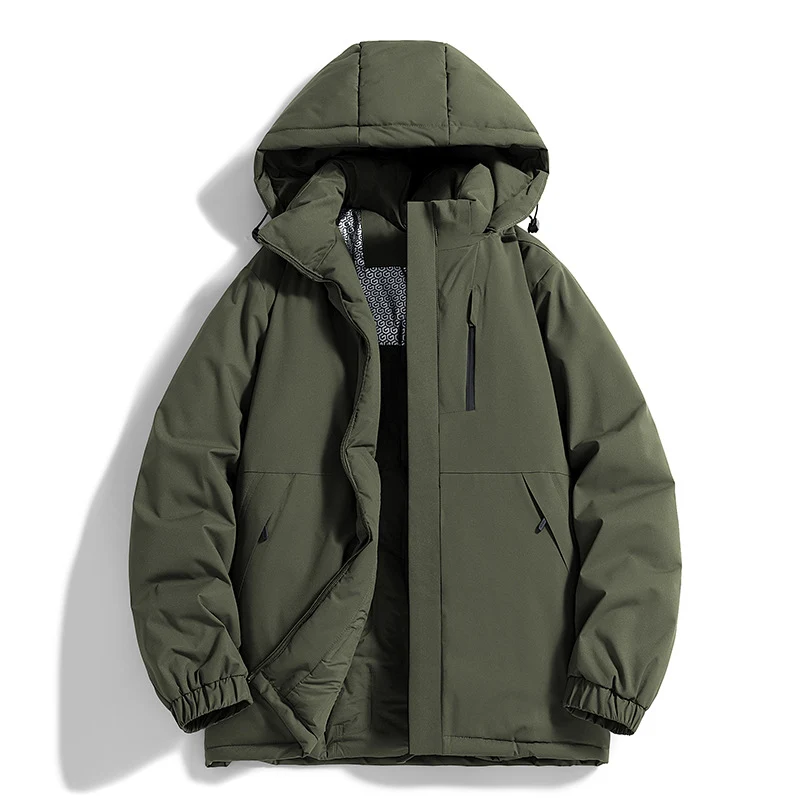 Herren Technischer Steppparka mit Kapuze, Thermo-Isolierung und Brust-Reißverschlusstasche Nord Taschen