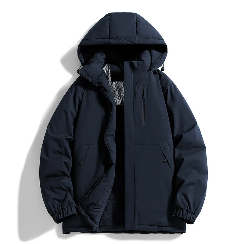 Herren Technischer Steppparka mit Kapuze, Thermo-Isolierung und Brust-Reißverschlusstasche Nord Taschen